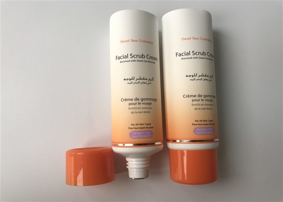 Diameter 30mm Empty Cosmetic Tubes Facial Scrub Cream Milk White Super 30ml With Round Flat  Cap