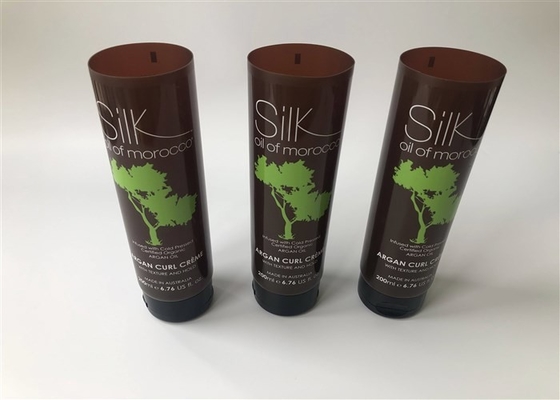 200ml  arc-shaped flip top cap Dia50 color tube plastic tube pcakaging silk print argan curl cream