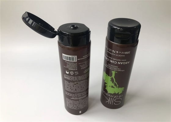 200ml  arc-shaped flip top cap Dia50 color tube plastic tube pcakaging silk print argan curl cream