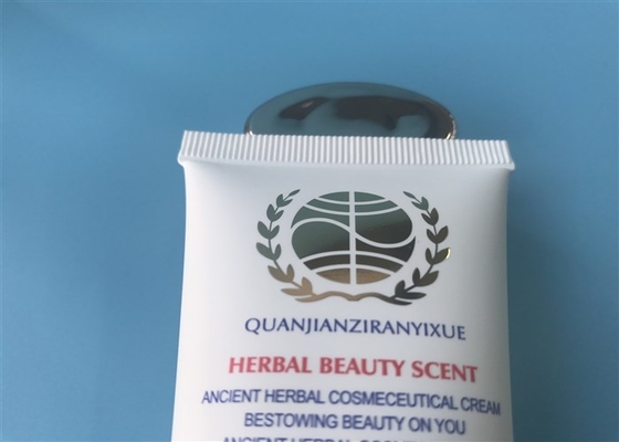 Oval Hand Cream Tube Packaging Diameter 35mm Hot Stamping Logo With Electroplate Screw On Cap