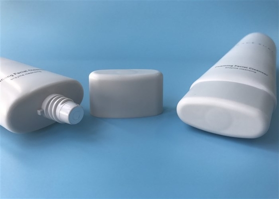 Oval Plastic Cream Tubes Facial Scrub Matt With Matt Screw On Cap