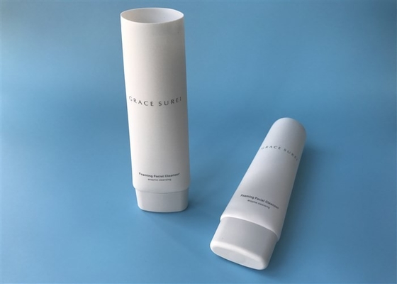 Oval Plastic Cream Tubes Facial Scrub Matt With Matt Screw On Cap