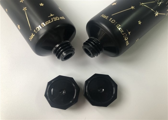 Black Tube Hand Cream Tube Packaging Dia 25 Silk Printing Hotstamping Sealing Octagonal Cap