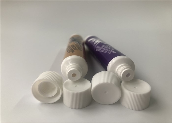 Mini Plastic Cosmetic Tube Diameter 19mm White MDPE 10ml Screw On Cap Tail Open
