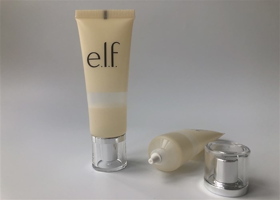 Diameter 25mm transparent tube elf Glow Lotion full size round head 1 color offset and silk screen with acrylic cap