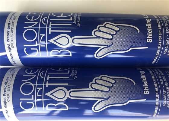 Blue Bottle Tube Packaging Diameter 40mm 2 Color Silk Screen With Blue Flip Top Cap 100ml