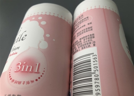 Diameter 50mm Cosmetic Tube Packaging Smile Essential Foam 100g With Frosted Cap Full Version