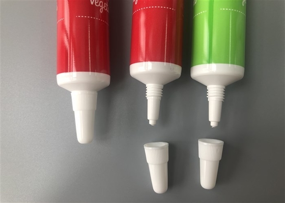 2 Layer Plastic Cream Tubes Long Pointed Cap 6c Offset Printing With Glossy 15ml