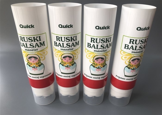 4c Offset Printing 5 Steel Ball Plastic Cosmetic Tube 200ml Ruski Balsam