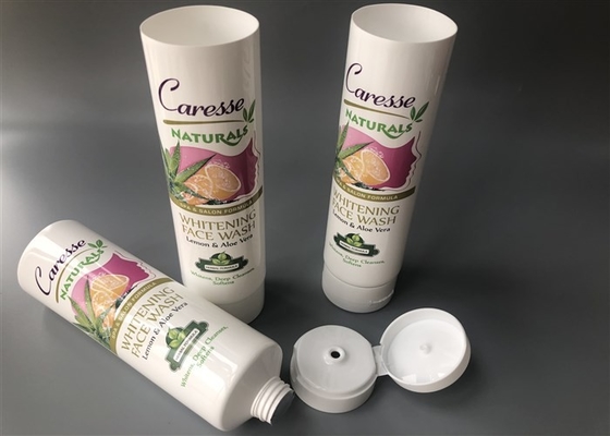 200ml Cosmetic Tube Packaging Size 50*154mm Extruded Whitening Face Wash Filling From Tube End