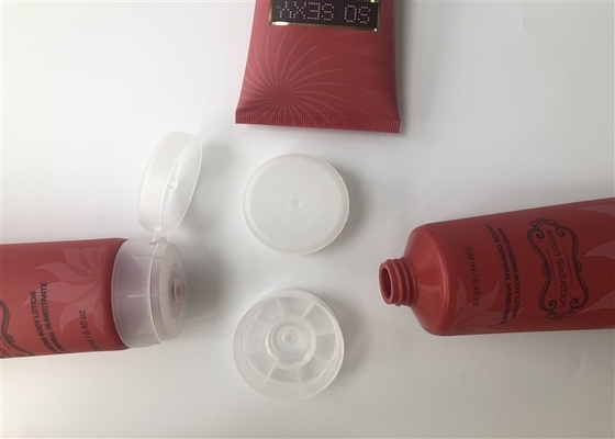 Diameter 50mm Plastic Empty Cosmetic Tubes Offset Printing And Hotstamping Silver