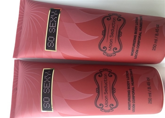 Diameter 50mm Plastic Empty Cosmetic Tubes Offset Printing And Hotstamping Silver