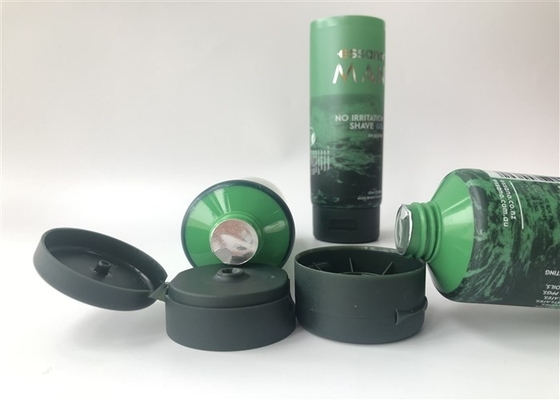 No Irritation Shave Gel Plastic Tube Bottles 120ml Diameter 50mm Green With Frosted Cap