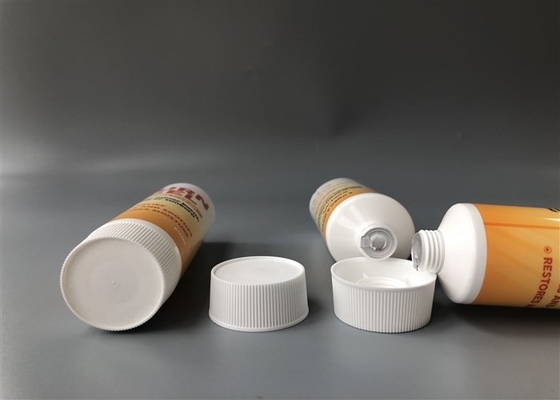 50ml Pet Plastic Tube Ribbed White Screw On Cap Diameter 30mm 0.46mm Thickness