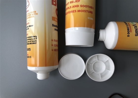 50ml Pet Plastic Tube Ribbed White Screw On Cap Diameter 30mm 0.46mm Thickness