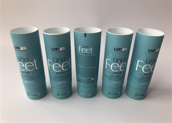 50ml Plastic Tube Bottles Milk White 5 Layer Lino Feet Full Version Head With Frosted Cap