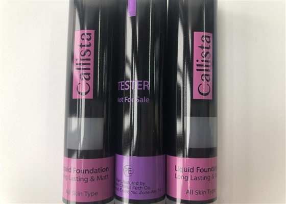 Transparant Clear Silk Screen Plastic Tubes Cosmetics 10ml With Black Screw On Cap