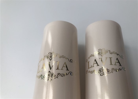 Colored Pearlescent Flash Gold Plastic Cream Tubes With Acrylic Cap 1c Screen Printing
