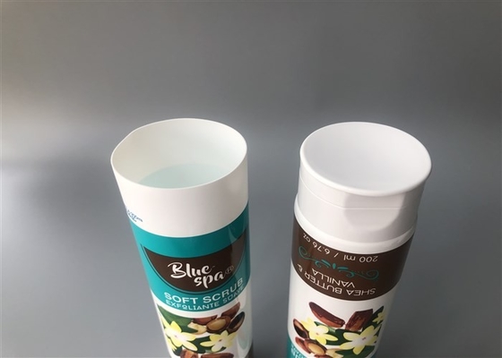 Blue Spa Milk White Plastic Cream Tubes 200ml 6c With Korean Flip Top Cap