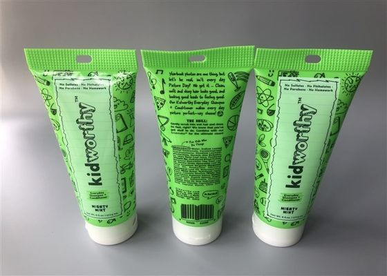 Green Kidwothy Plastic Lotion Tubes 177.5ml 4c Screen Printing With Flip Top Cap