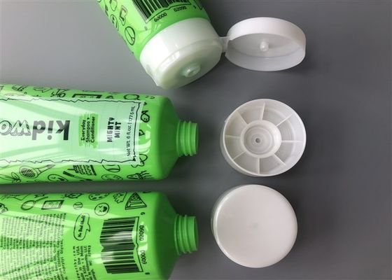Green Kidwothy Plastic Lotion Tubes 177.5ml 4c Screen Printing With Flip Top Cap