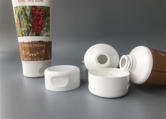 Blue Spa Soft Scrub Milk White Plastic Cream Tubes 200ml 6c Offset Screen Printing