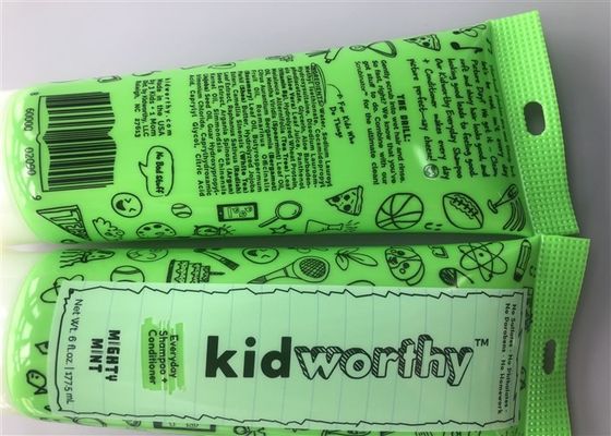 Green Kidwothy Plastic Lotion Tubes 177.5ml 4c Screen Printing With Flip Top Cap