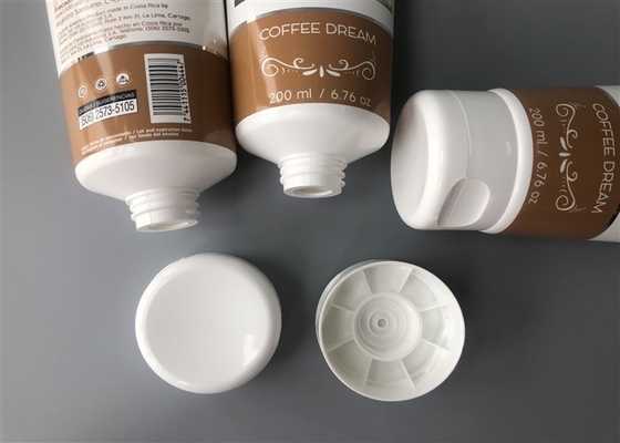 Blue Spa Soft Scrub Milk White Plastic Cream Tubes 200ml 6c Offset Screen Printing