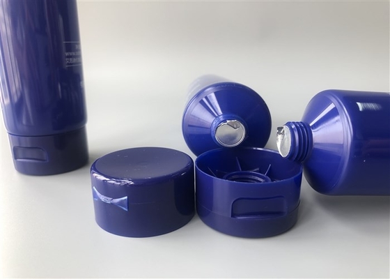 Dark Blue Custom Lipstick Tubes / Empty Lipstick Cases With Flip Top Cap 80g