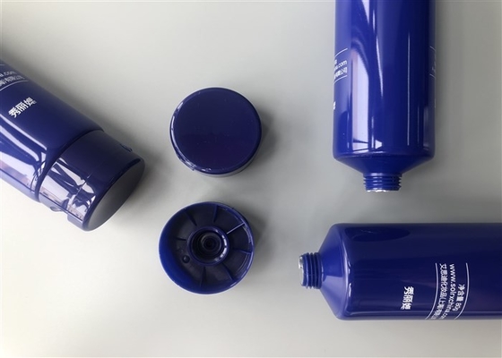 Dark Blue Custom Lipstick Tubes / Empty Lipstick Cases With Flip Top Cap 80g