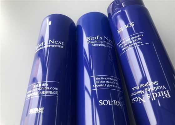 Dark Blue Custom Lipstick Tubes / Empty Lipstick Cases With Flip Top Cap 80g