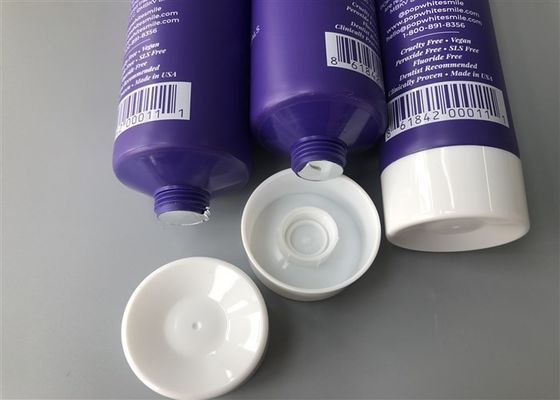 Purple Pop White Tube Cosmetic Packaging 2c Silk Screen Printing 113g