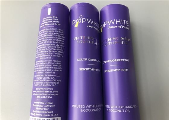 Purple Pop White Tube Cosmetic Packaging 2c Silk Screen Printing 113g