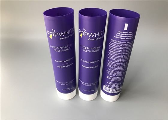 Purple Pop White Tube Cosmetic Packaging 2c Silk Screen Printing 113g