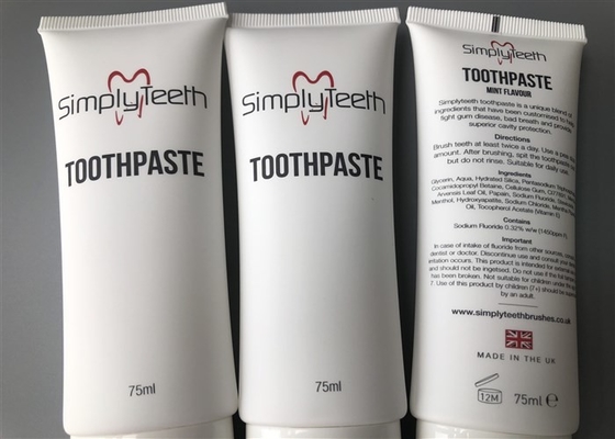 Customized Size Plastic Cosmetic Tubes With Flip Top Cap 3 Offset Printing