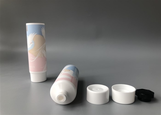Matt Coating Empty Cosmetic Packaging / Octagonal Screw Cap White Cosmetic Tube