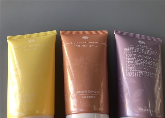 Orange Colored Pearlescent Plastic Lotion Tubes 50g With Flip Top Cap