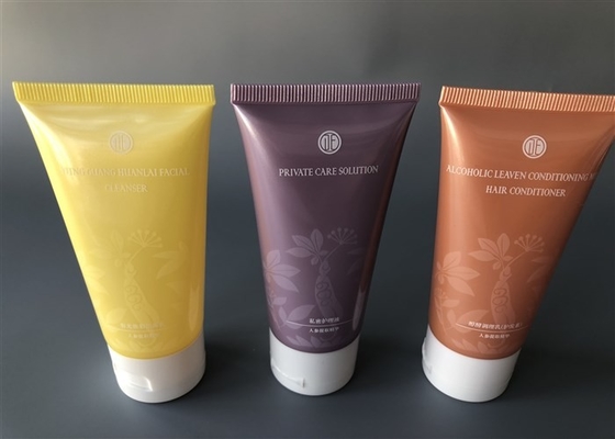 Orange Colored Pearlescent Plastic Lotion Tubes 50g With Flip Top Cap