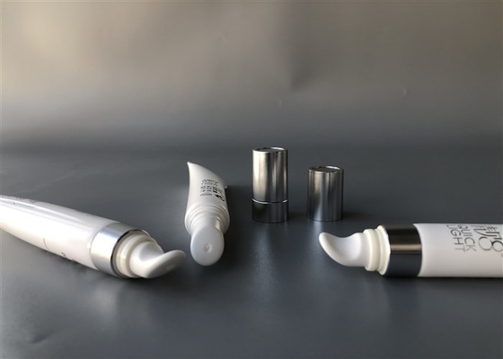 Splendid Milk White Lip Gloss Plastic Tube With Ceramic Head Electroplating Silver 15g