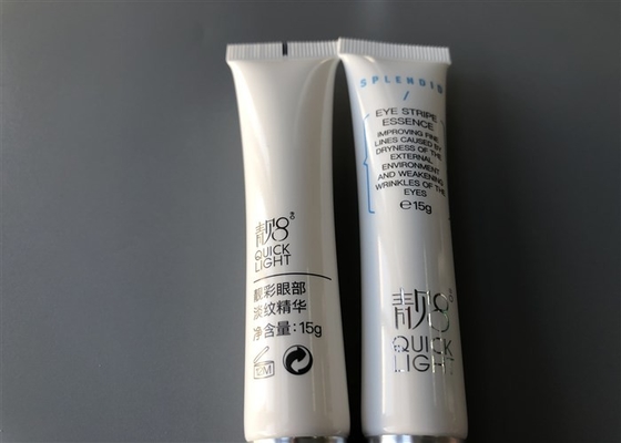 Splendid Milk White Lip Gloss Plastic Tube With Ceramic Head Electroplating Silver 15g