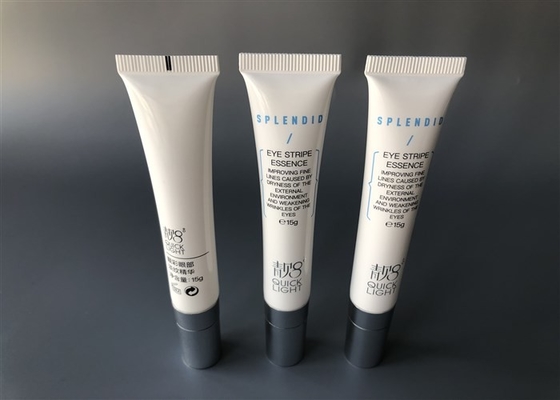 Splendid Milk White Lip Gloss Plastic Tube With Ceramic Head Electroplating Silver 15g