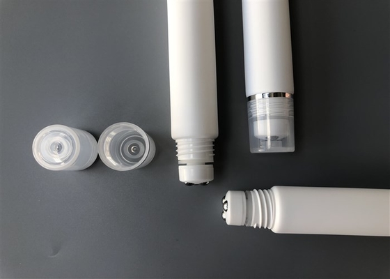 Milk White Blank Diameter 19mm Empty Makeup Tubes With Three Balls Outer Cap