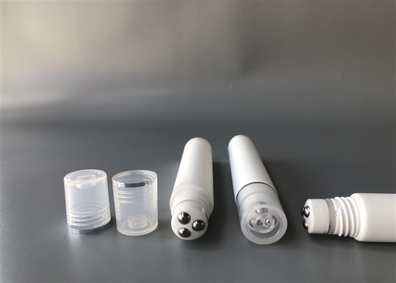 Milk White Blank Diameter 19mm Empty Makeup Tubes With Three Balls Outer Cap