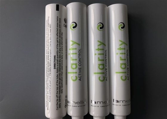 9ml Mini Plastic Cream Tube White 5 Layer  Needle Nose With Long Nose Cap Offset Pritning