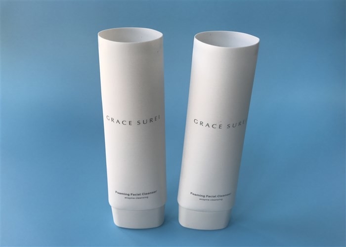 Oval Plastic Cream Tubes Facial Scrub Matt With Matt Screw On Cap