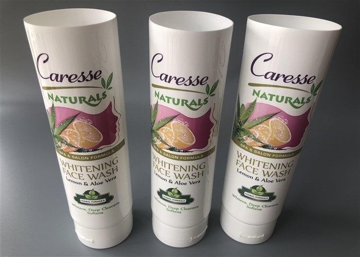 200ml Cosmetic Tube Packaging Size 50*154mm Extruded Whitening Face Wash Filling From Tube End