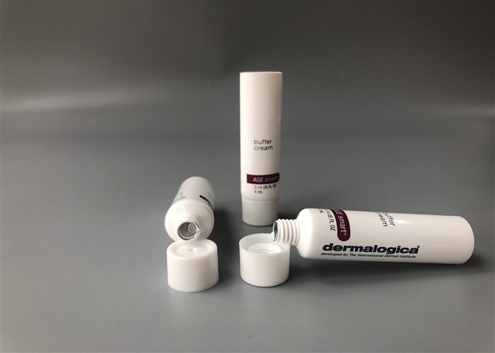 4ml Cream Tube Packaging Milk White Diameter 16mm Buffer 2 Color Offset  Printing Glossy