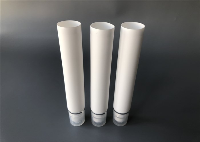 Milk White Blank Diameter 19mm Empty Makeup Tubes With Three Balls Outer Cap